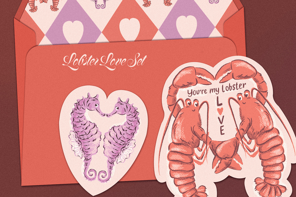Valentine's Cards Die-Cut Shapes, a Seasonal Illustration by HannaSymo (Photo 3 of 13)