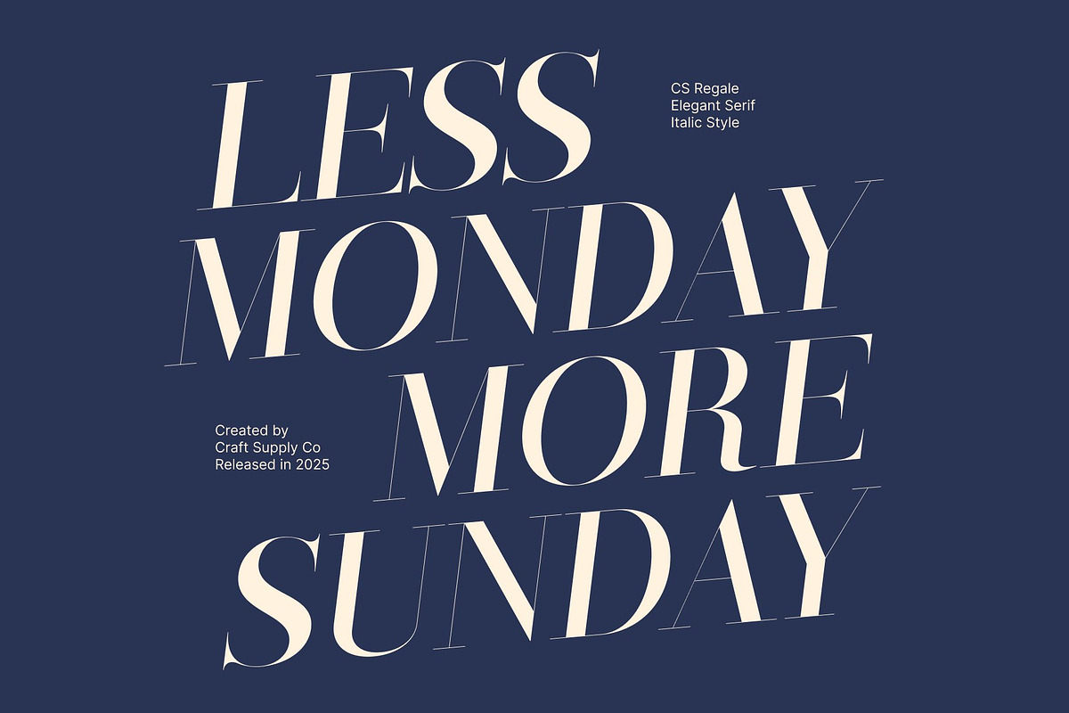 CS Regale – Elegant Serif Font, a Serif Font by Craft Supply Co. (Photo 6 of 8)