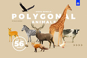 Set of Polygonal Animals, an Animal Illustration by blauananas (Thumbnail 1 of 7)