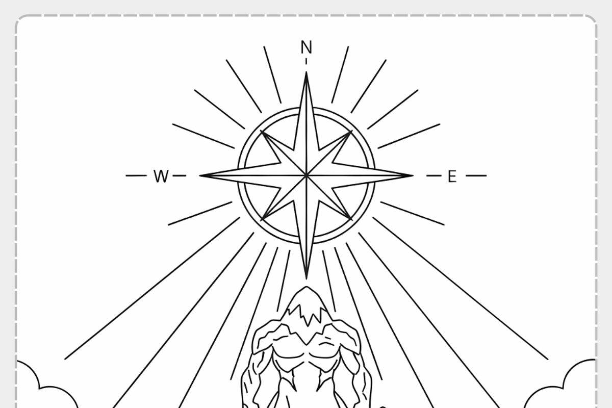 Manifestation Coloring Page, a Person Illustration by Nuvame Arts & Designs (Photo 27 of 27)