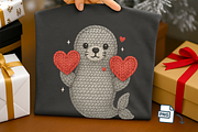 Faux Crochet Seal PNG Cute Valentine, a Seasonal Illustration by Craftsbeefy (Thumbnail 3 of 6)