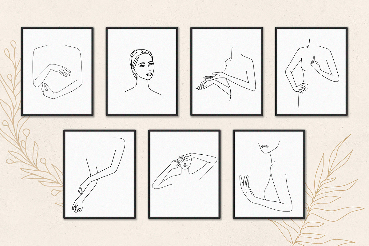 Nymph. Line Art Floral Women, a Person Illustration by AnMark (Photo 3 of 11)