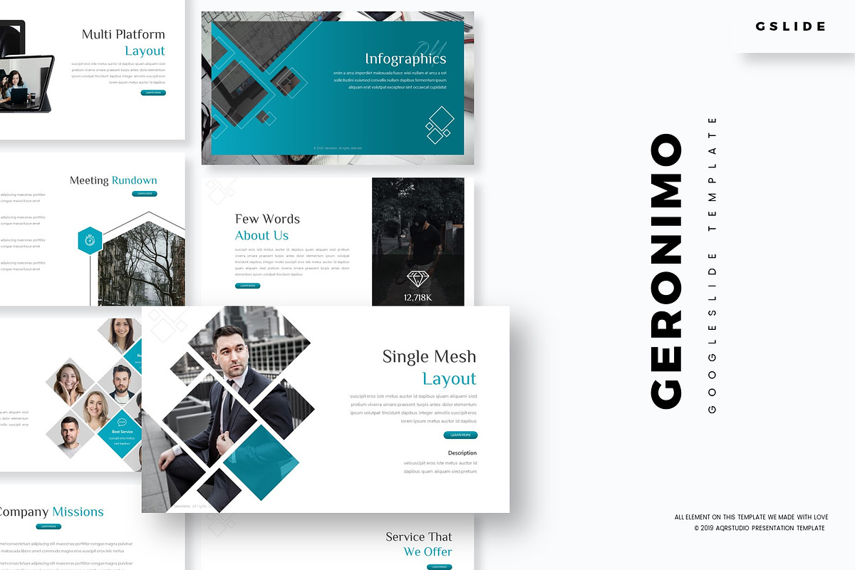 Geronimo - Google Slide Template, a Presentation Template by AQR Studio