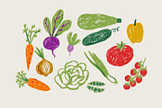 Farmers Market Hand Drawn Clipart, a Food Illustration by Barkova Nadya (Thumbnail 2 of 7)