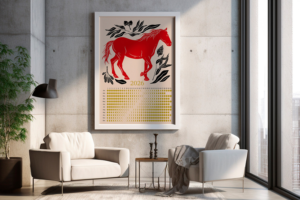 2026 Lunar Calendar Creator, an Object Graphic by Alina Sh (Photo 13 of 16)