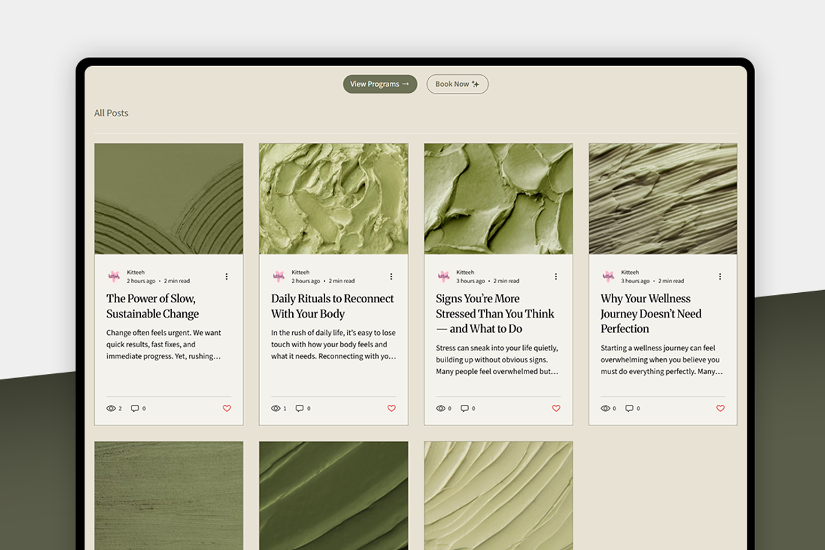 Wellness & Life Coach Website, a Wix Template by Kitteeh (Photo 2 of 20)