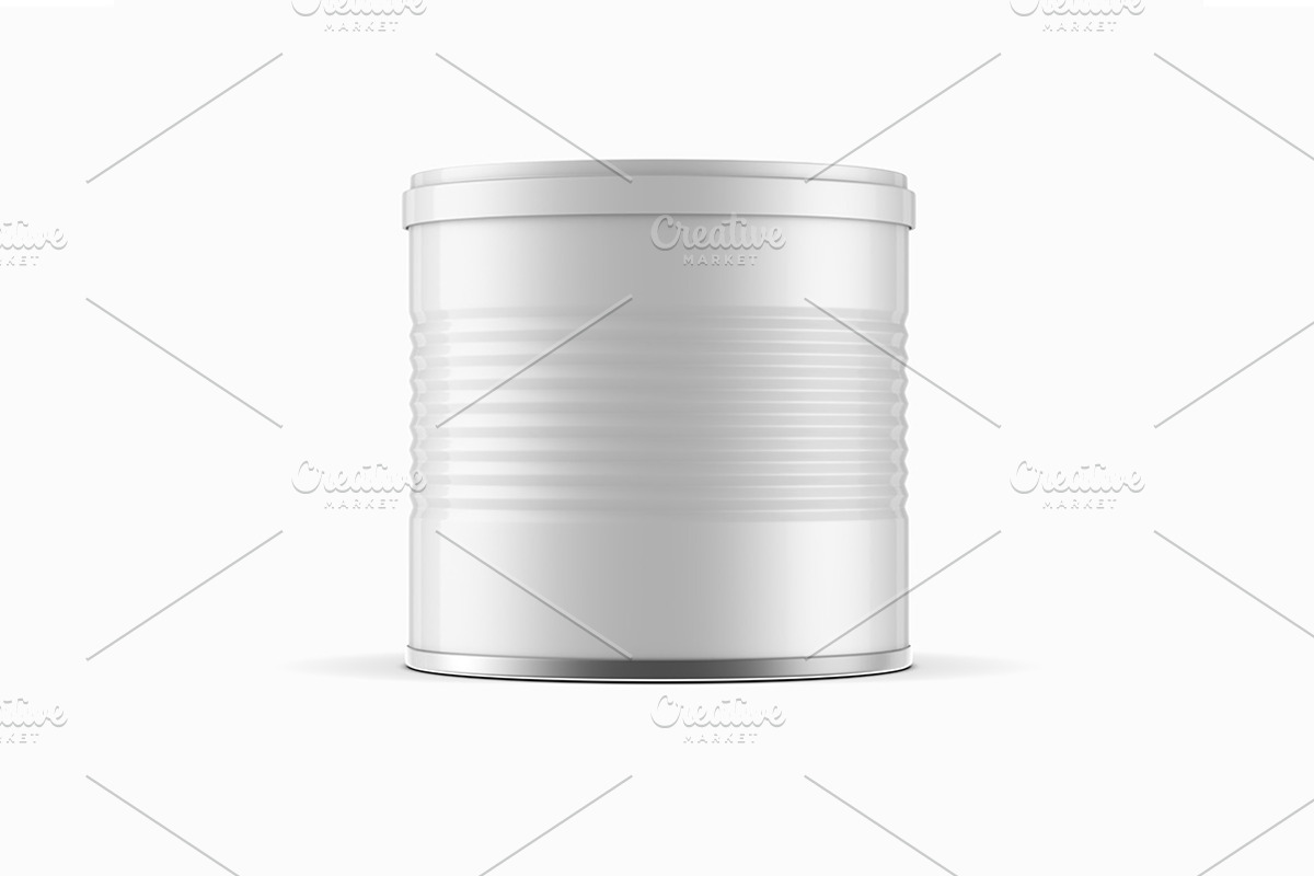 Metal TIN CAN PSD Mockup, a Cups & Container Mockup by GreatFruit (Photo 2 of 6)