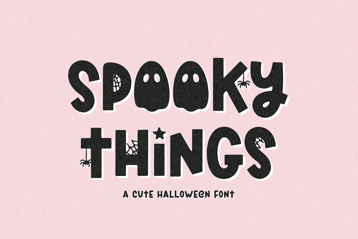 Spooky Things - Cute Halloween Font, a Handwritten Font by simpleblues (Photo 1 of 12)