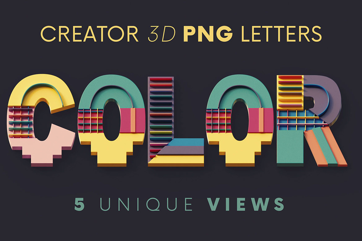 Colorful Art - 3D Lettering, a Graphic by MIIM (Photo 1 of 8)