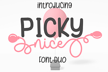 picky nice | Birthday Font