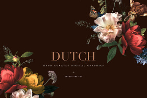 Vintage Floral Clip Art - Dutch