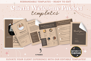 Client Welcome Packet Template, a Templates & Theme by bellaROSEworkshop