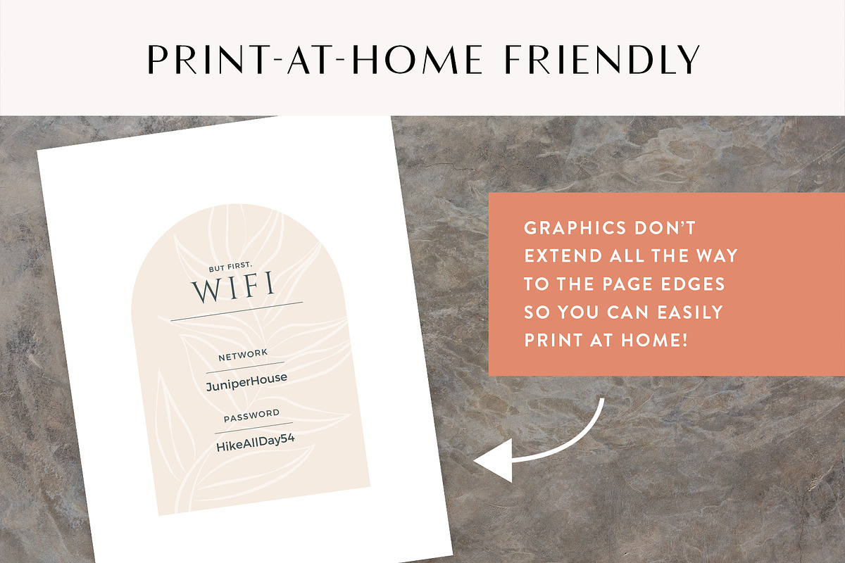 Arches Wifi Sign for Airbnb Hosts, a Templates & Theme by Kin Studio (Photo 5 of 5)