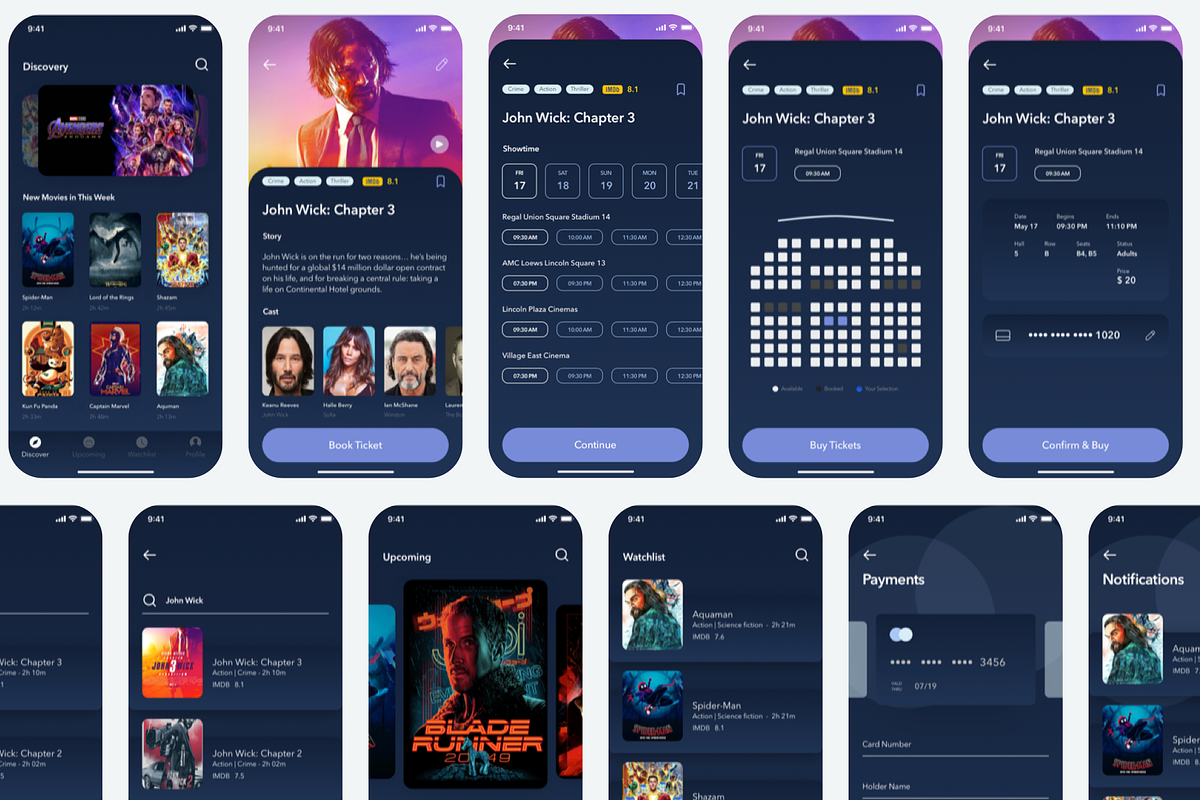 CineBox Movie App UI UX Kit, an UI Kit Template by Onur Kuru