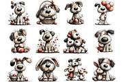 Whimsical Easter Dogs Clipart, an Illustration by Designking (Thumbnail 3 of 5)