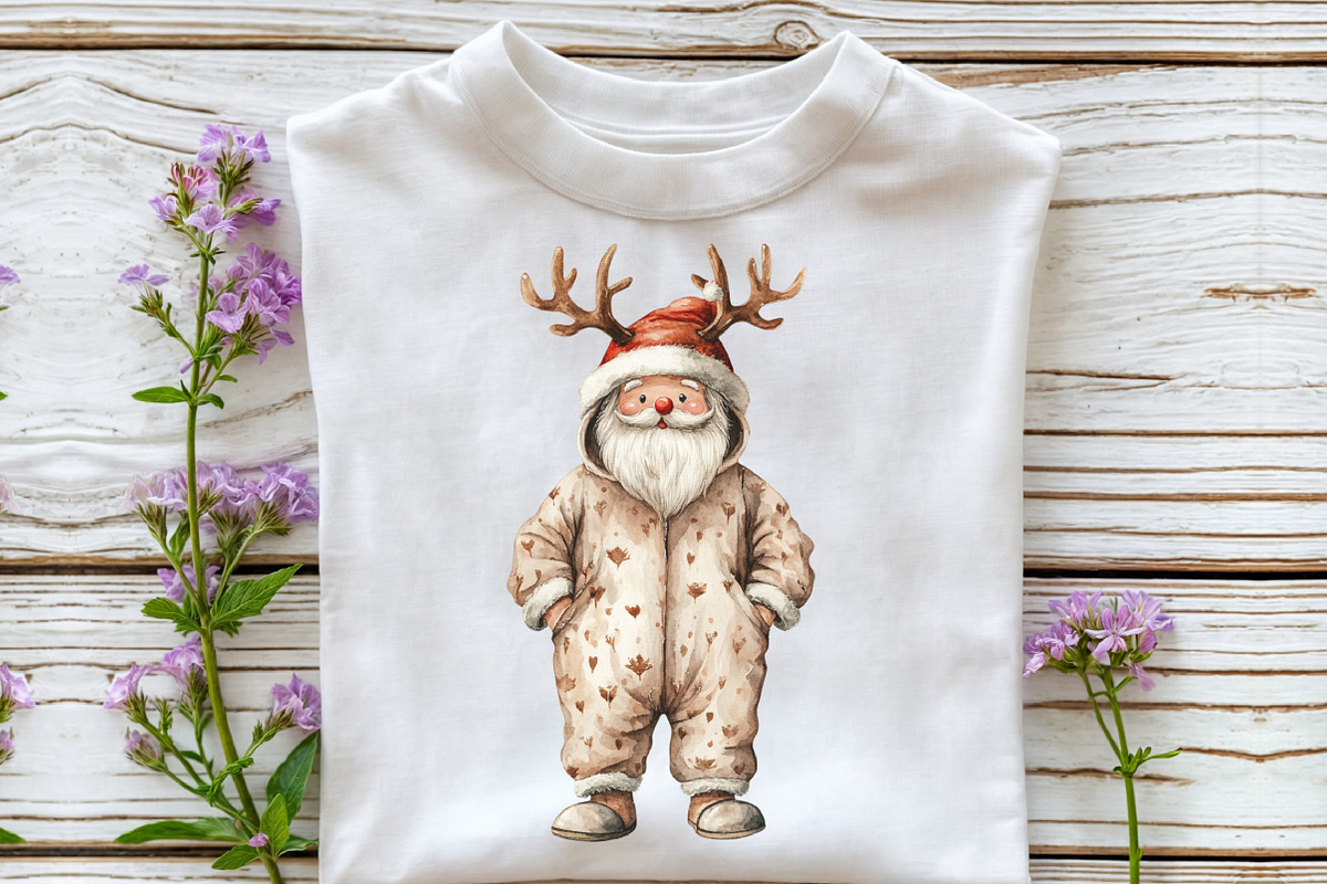 Watercolor Funny Skinny Santa PNG, an Illustration by CraftArtStudio (Photo 4 of 6)