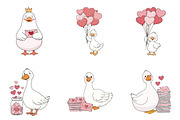 valentine-goose-clipart, an Illustration by CreationArt (Thumbnail 5 of 7)