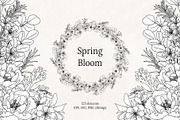 Floral Line Art SVG Botanical Frames, an Illustration by PawGraphic (Thumbnail 1 of 10)