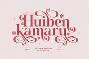 Hubein Kamaru Elegant Ligature Font, a Serif Font by Graphicxell (Thumbnail 2 of 22)