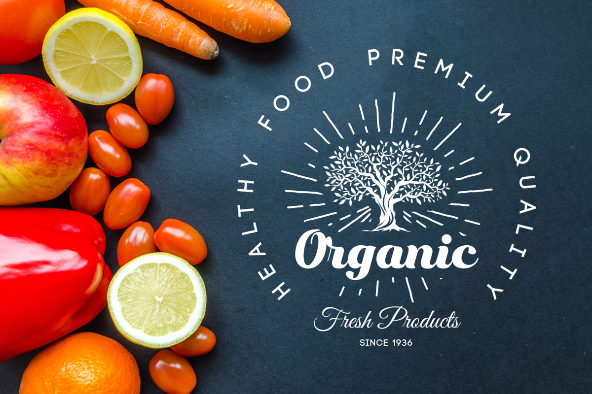 Organic natural food tree logo, a Food Illustration by provector (Photo 3 of 6)
