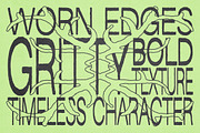 Pressed Flaws Textured Typeface, a Sans Serif Font by softulka (Thumbnail 2 of 5)