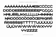 Deckard Typeface, a Sans Serif Font by Bruno. (Thumbnail 2 of 7)