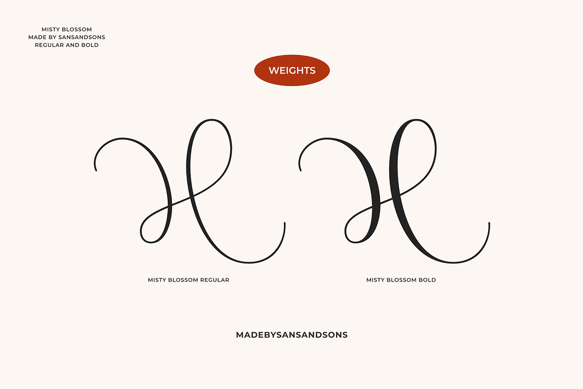 Misty Blossom, a Script Font by Sans & Sons (Photo 5 of 9)