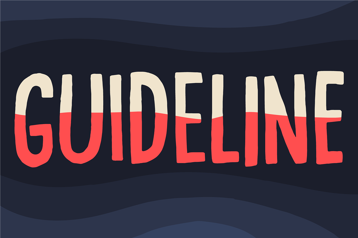 Guideline font, a Sans Serif Font by pizzadudedotdk (Photo 1 of 4)