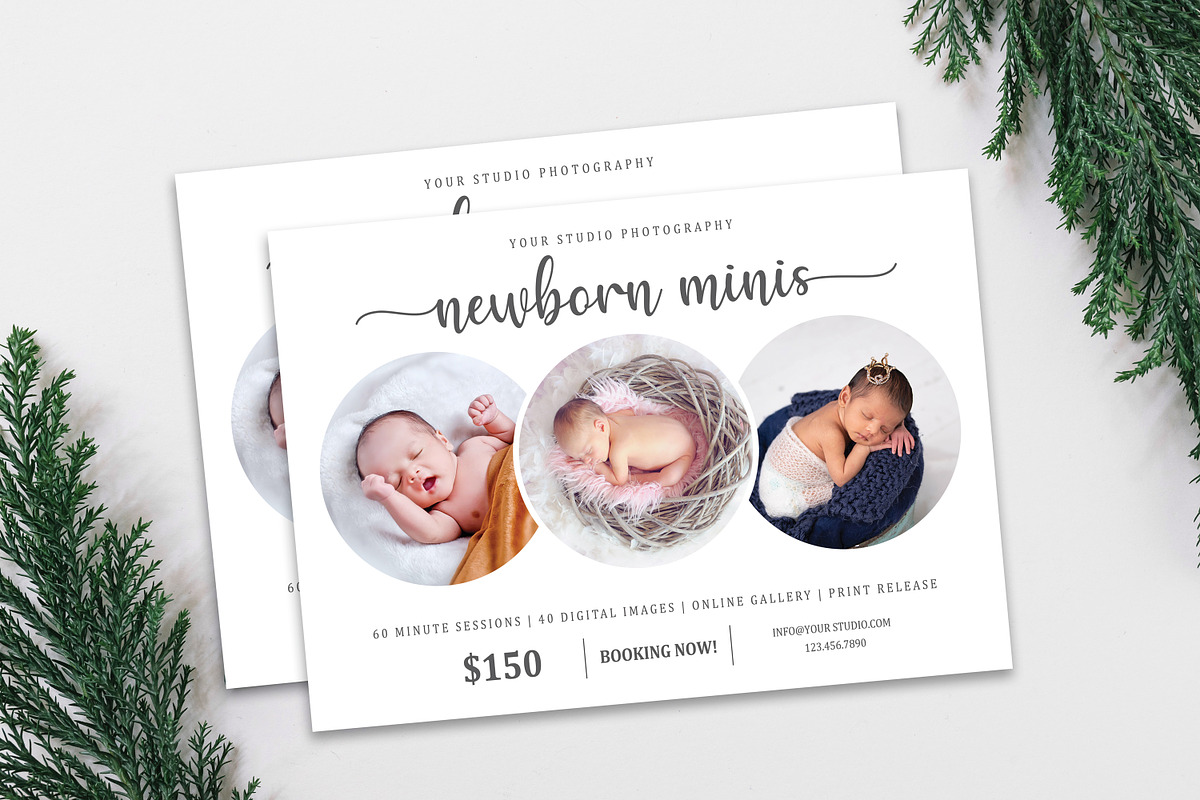 Newborn Mini Session Template :, a Card Template by Designscozy (Photo 3 of 4)