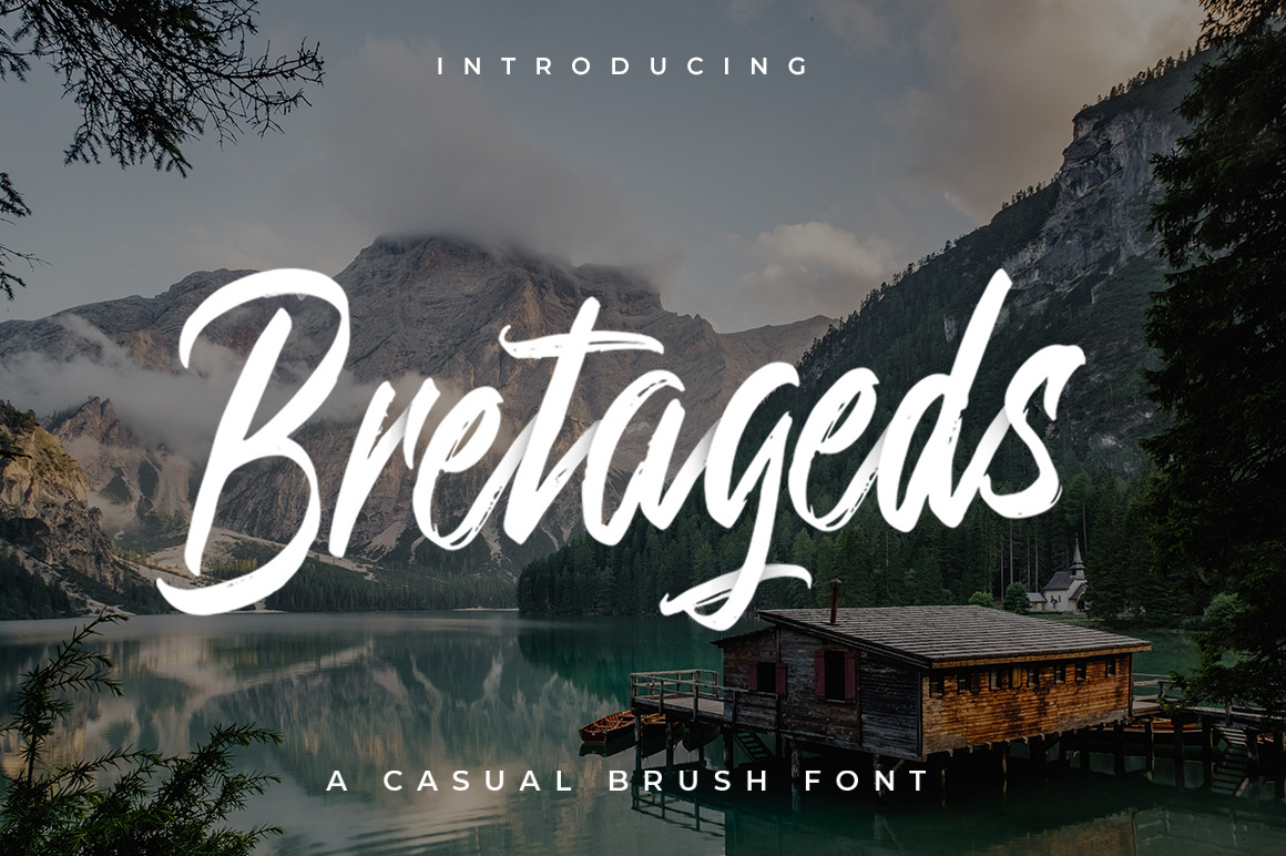 Bretageds Brush Font, a Script Font by Indotitas