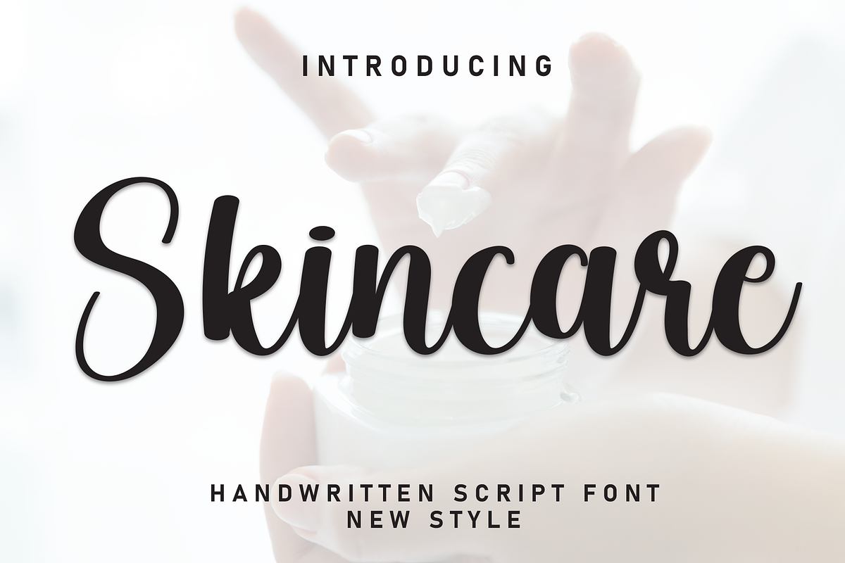 Skincare | Script Font, a Handwritten Font by Scratchones (Photo 1 of 8)
