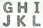 Christmas Lights Alphabet Clipart, an Illustration by Creative Art (Thumbnail 2 of 10)