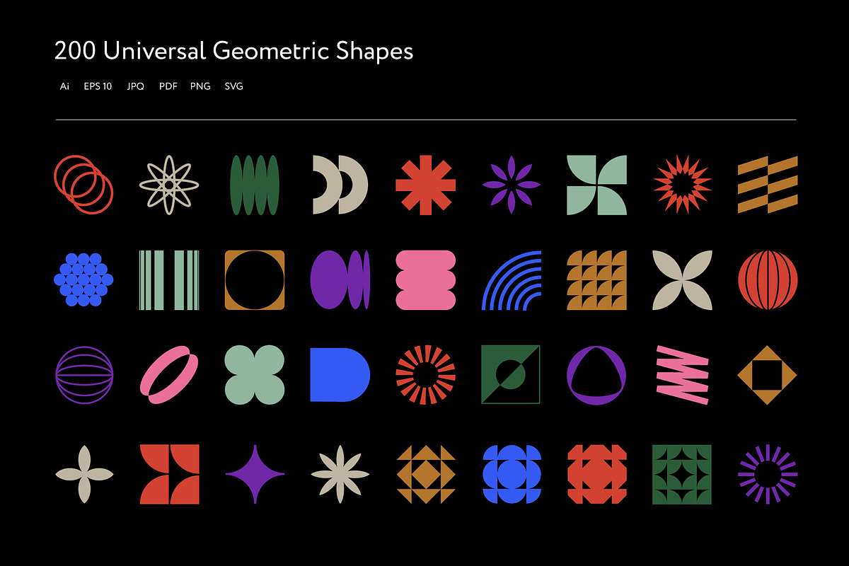 200 Geometric Shapes, an Object Graphic by DOBROGRAPH (Photo 7 of 9)