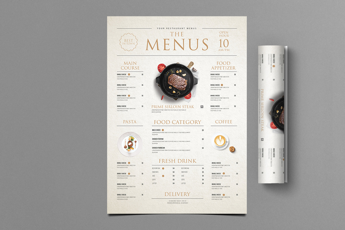 Modern Food Menu, a Flyer Template by monogrph (Photo 3 of 4)