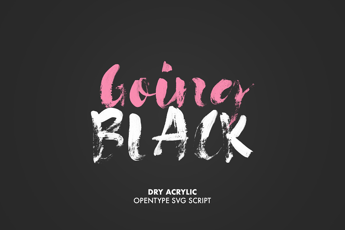 Going Black SVG font