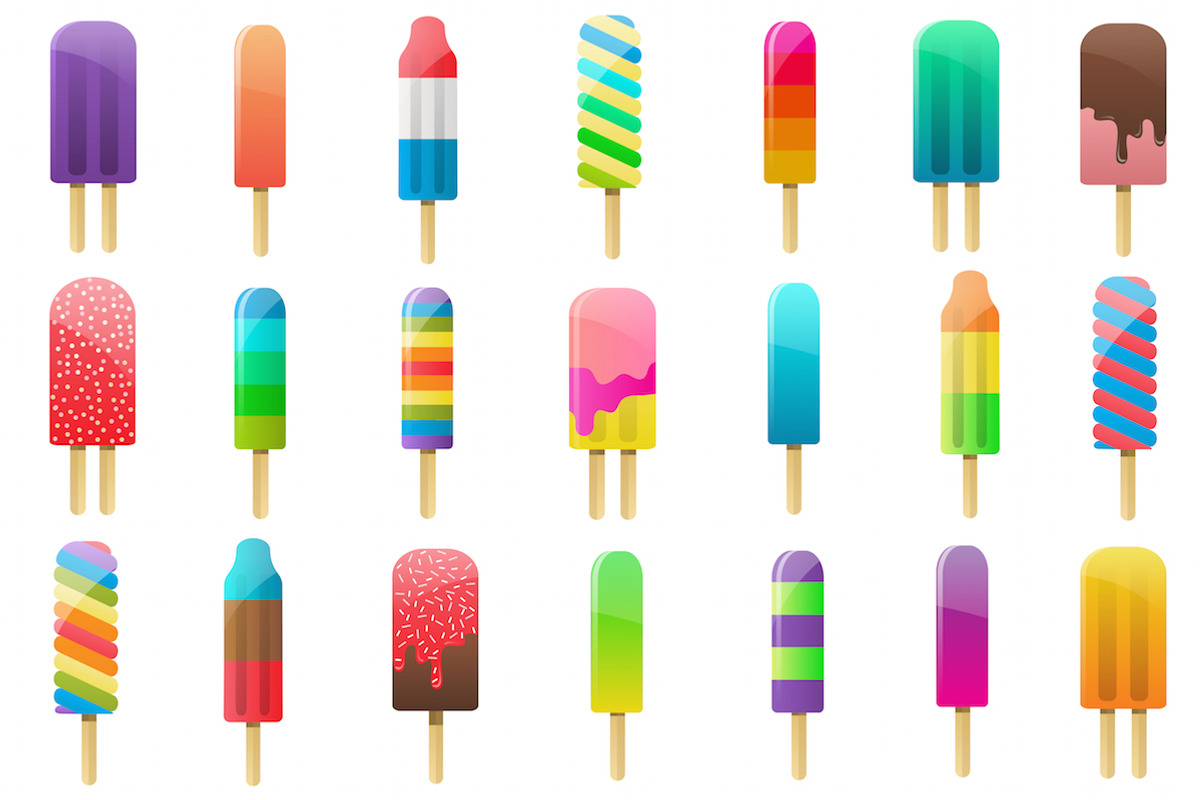 Popsicle Clipart Vector, PNG & JPG, a Food Illustration by Kenna Sato Designs