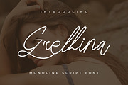 Grellina, a Script Font by Rishsketch (Thumbnail 1 of 13)