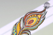 Multilayer file Feather Mandala DXF, a Design Template by SwastikDesignsCrafts (Thumbnail 1 of 5)