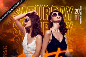 Summer Beats Party Instagram PSD