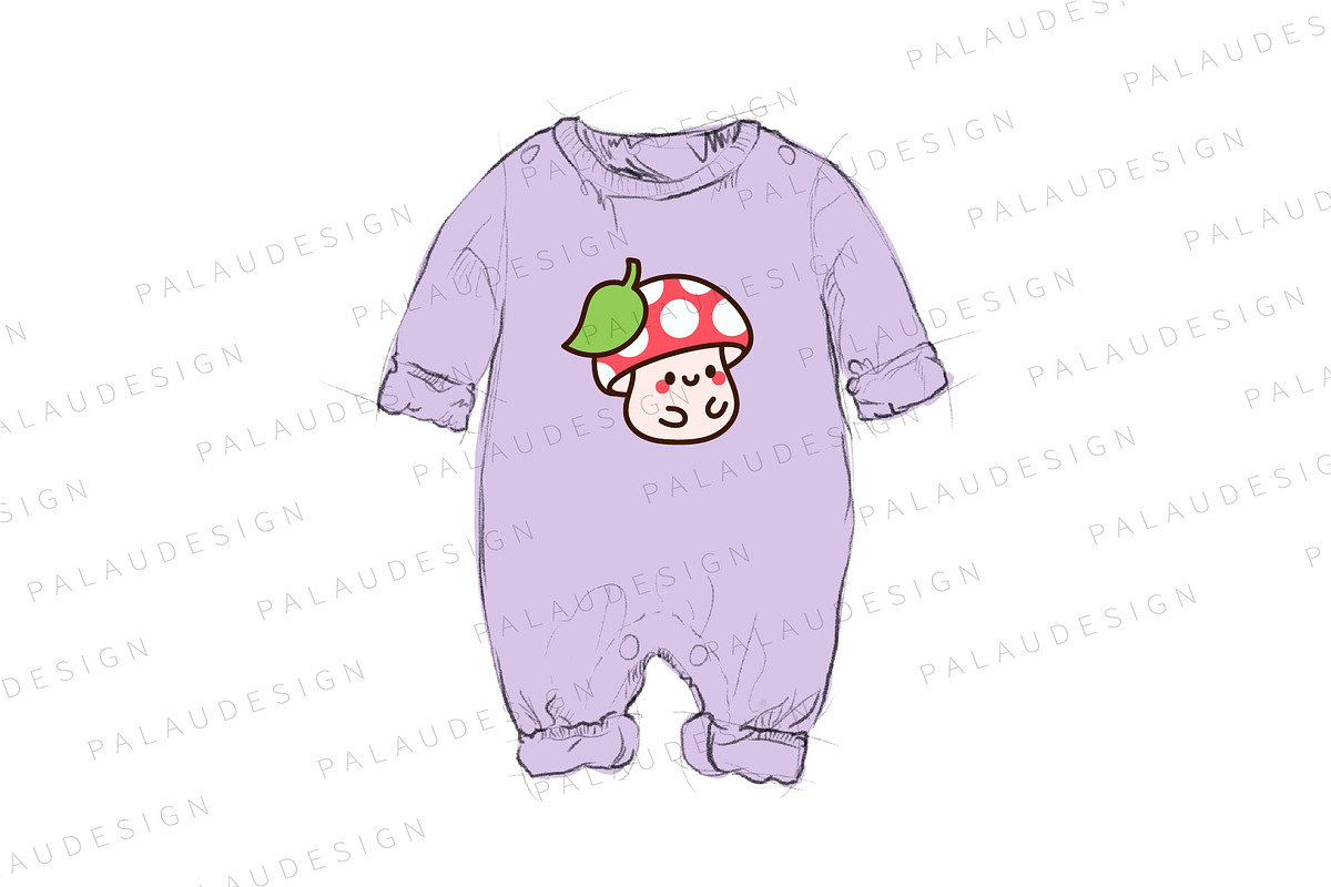 Cute Kawaii Fly Agaric Mushroom, a Seasonal Illustration by Palau (Photo 8 of 12)