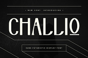 Challio Futuristic Display Font, a Sans Serif Font by Maulana Creative (Thumbnail 1 of 7)