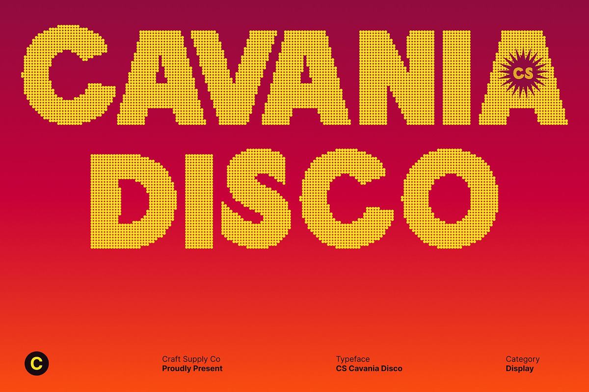 CS Cavania Disco, a Sans Serif Font by Craft Supply Co. (Photo 1 of 8)
