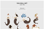 Under The Sea Collection • Mermaids, a Decorative Illustration by Yeticrab (Thumbnail 10 of 11)