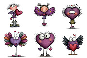 Whimsical Valentine Heart Clipart, an Illustration by CreationArt (Thumbnail 5 of 7)