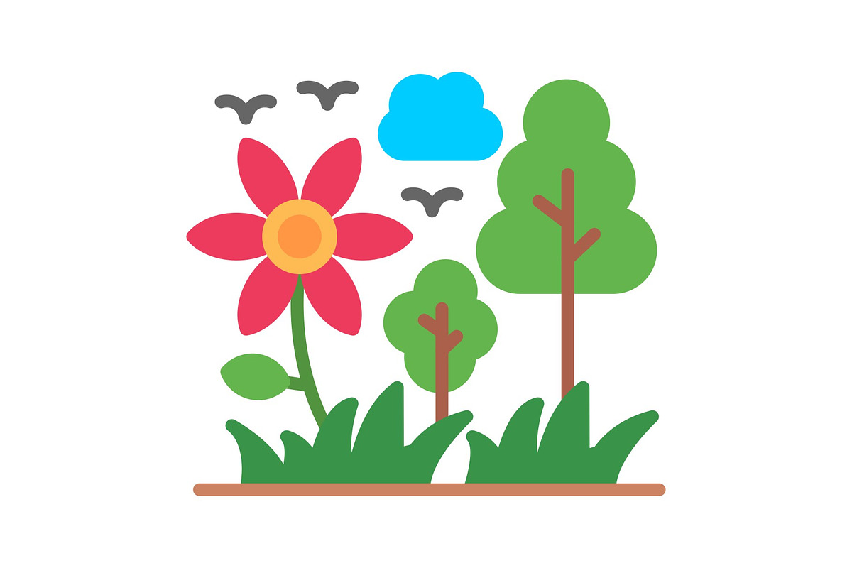 Flower Flat Icon, a Duotone Icon by Pexelpy (Photo 1 of 2)