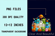 Watercolor Halloween Fence Sublimati, an Illustration by SVGArt (Thumbnail 3 of 8)