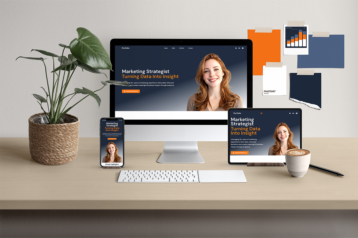 Career Portfolio Website Canva, a Landing Page Template by Digital Diva Design (Photo 2 of 6)