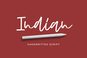 Indian, a Handwritten Font by supfonts