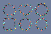 Garlands of Christmas lights frames, a Decorative Illustration by Yayasya (Thumbnail 2 of 3)