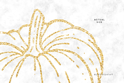 Gold Pumpkins Autumn Clip Art, an Illustration by Palette Pursuit (Thumbnail 3 of 6)